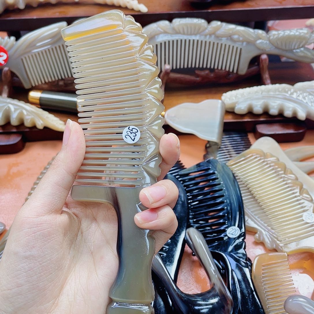 纯手工制作牛角梳微瑕235
