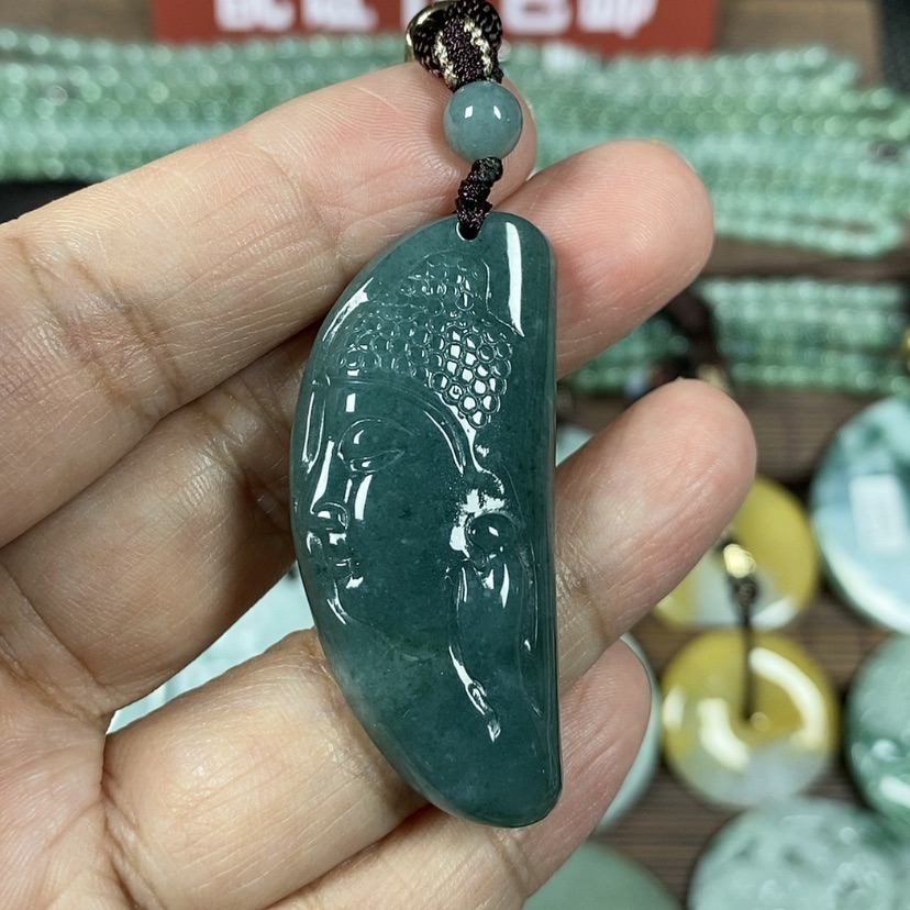 【闪购商品】翡翠未镶嵌颈饰玉吊坠翡翠玉佛头牌