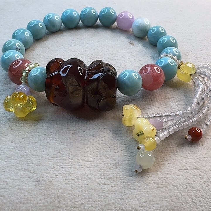 琥珀未镶嵌手链琥珀手串