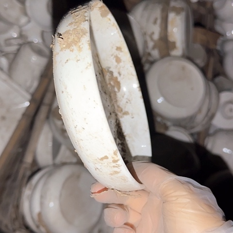 瓷片国营厂库存微瑕15.5cm