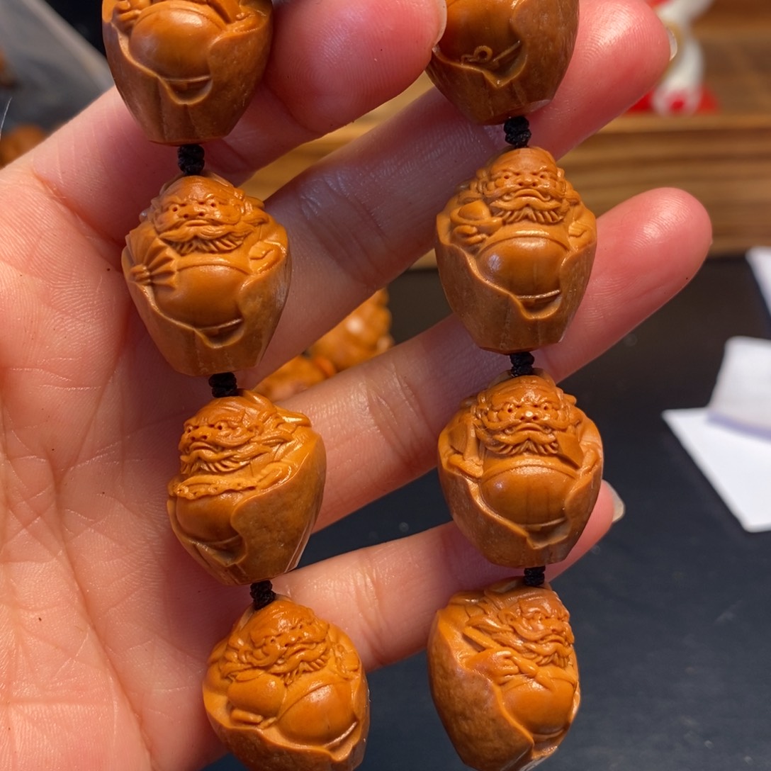 橄榄核手串/手链包衣钟馗