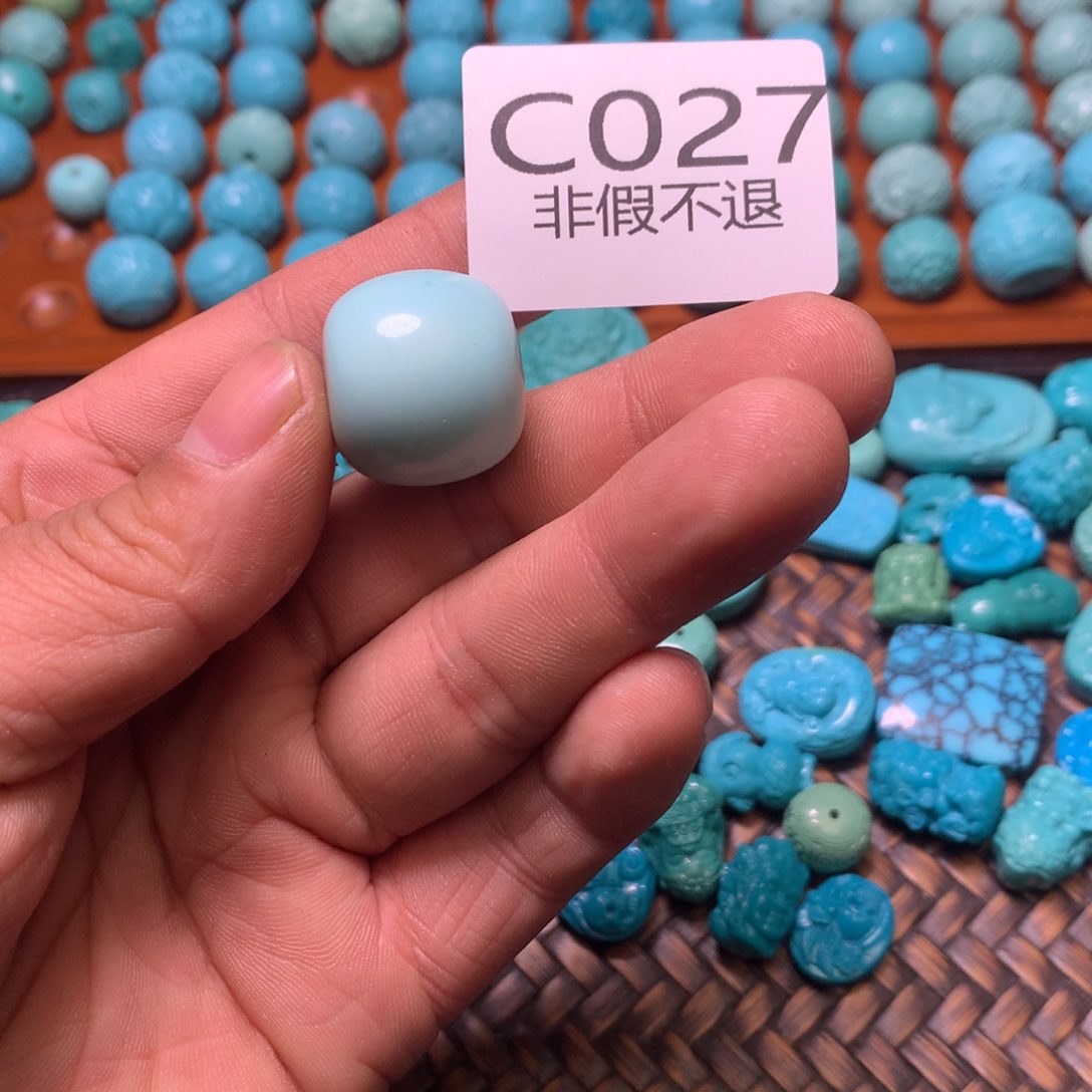绿松石珠宝奇石未镶嵌小****人