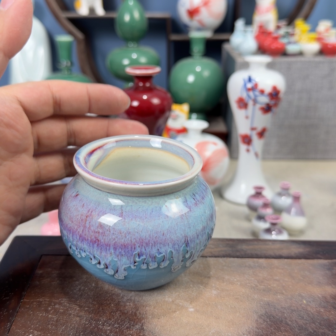 陶瓷手工小花器摆件