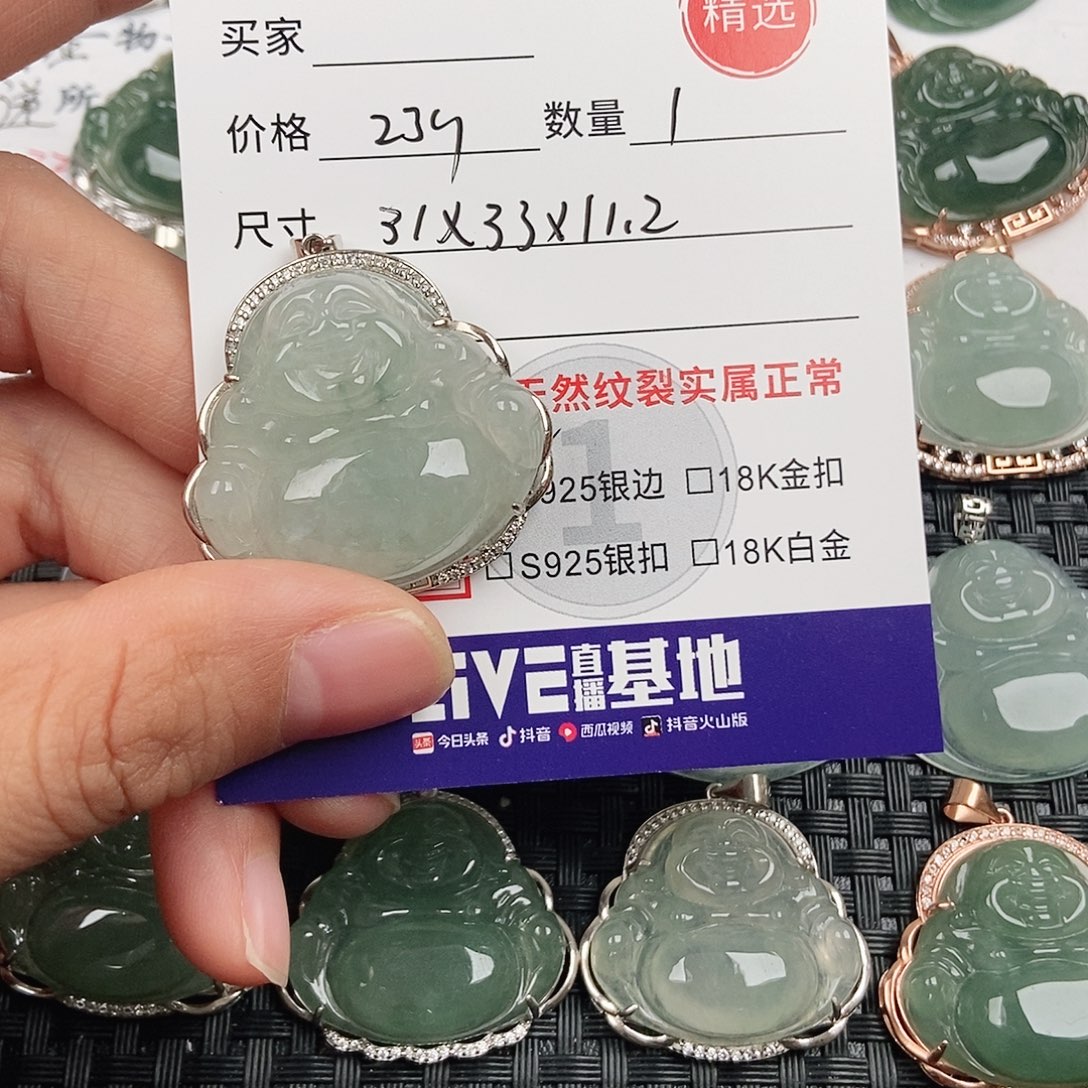 翡翠银S925镶嵌颈饰