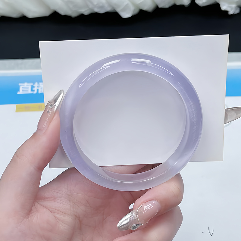   手镯 冰紫色显白气质优雅手镯宽条 56圈口