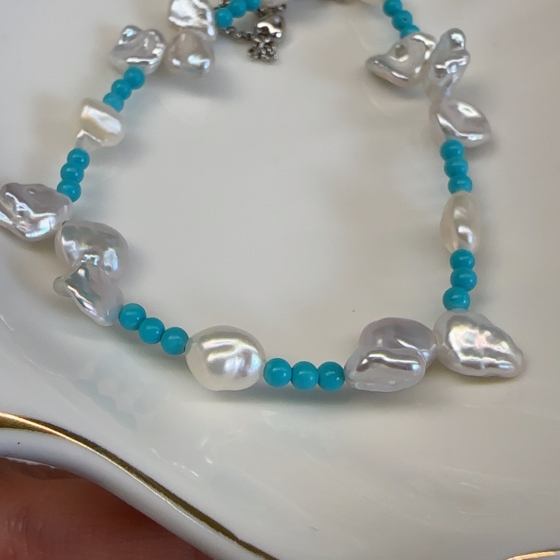 淡水珍珠手绳银S925镶嵌M****u