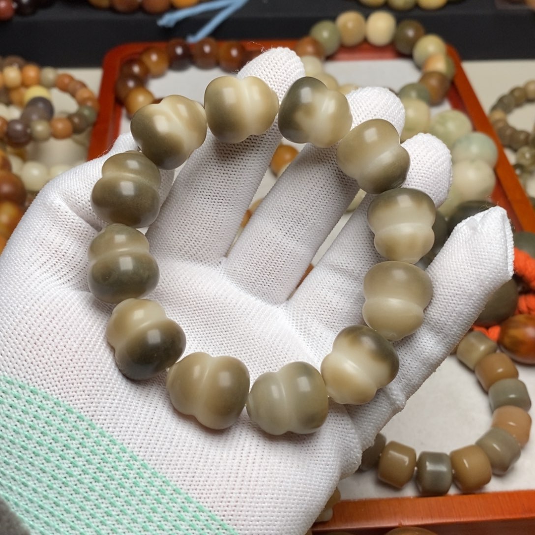 菩提根/象牙果手串银**梦卡19葫芦