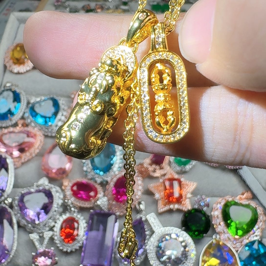 托帕石耳饰银S925镶嵌