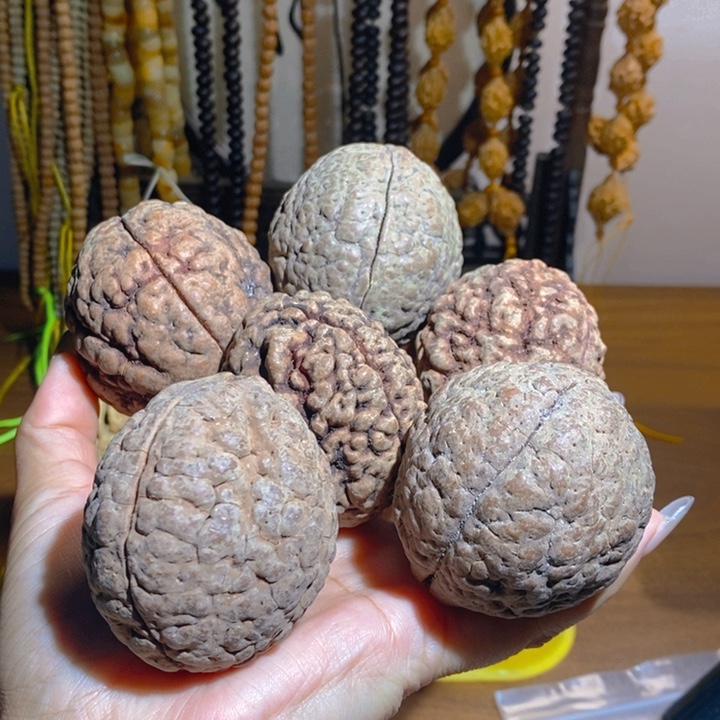 野生三瓣脑纹大金刚6颗