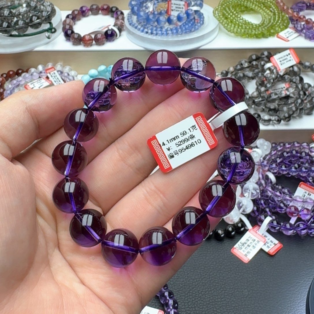 紫晶手链未镶嵌洋***0巴西紫水晶