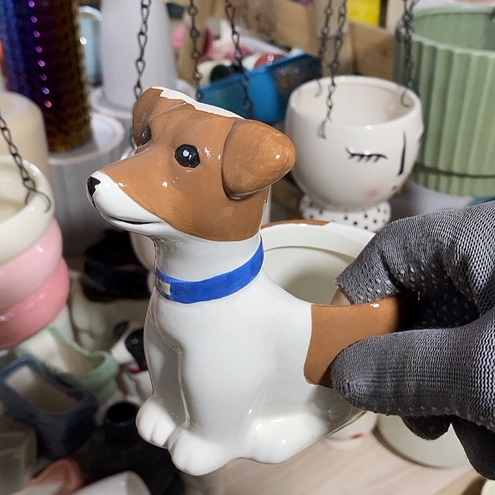 陶盆有孔 瑕疵针孔漏釉介意勿拍外12高 外口7