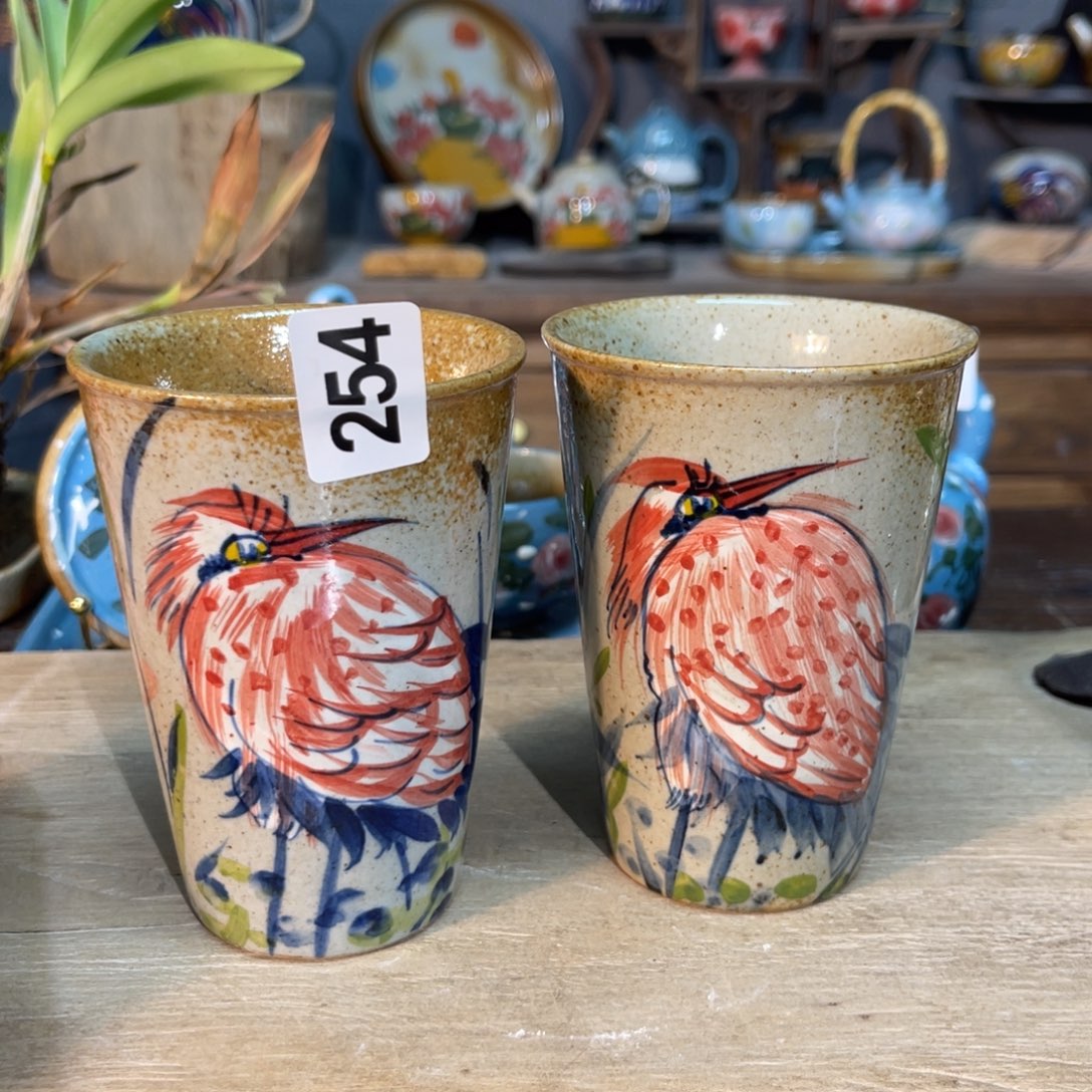 壶素浅陶瓷手工手绘