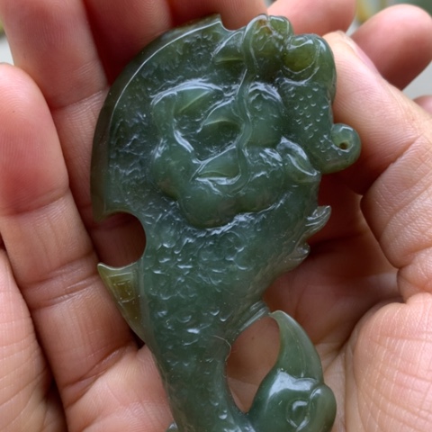 【闪购商品】未镶嵌透闪石质玉把件