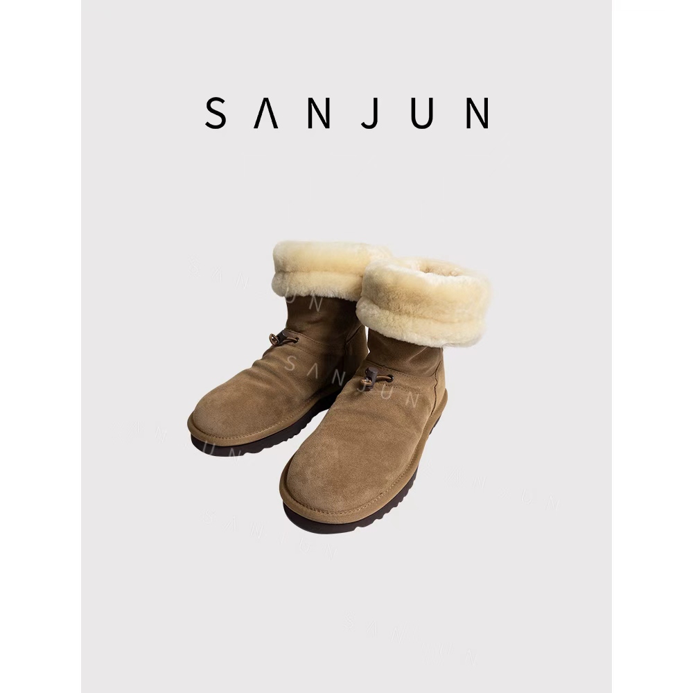 SANJUN 高端定制 百搭保暖羊毛绒雪地靴 00002 