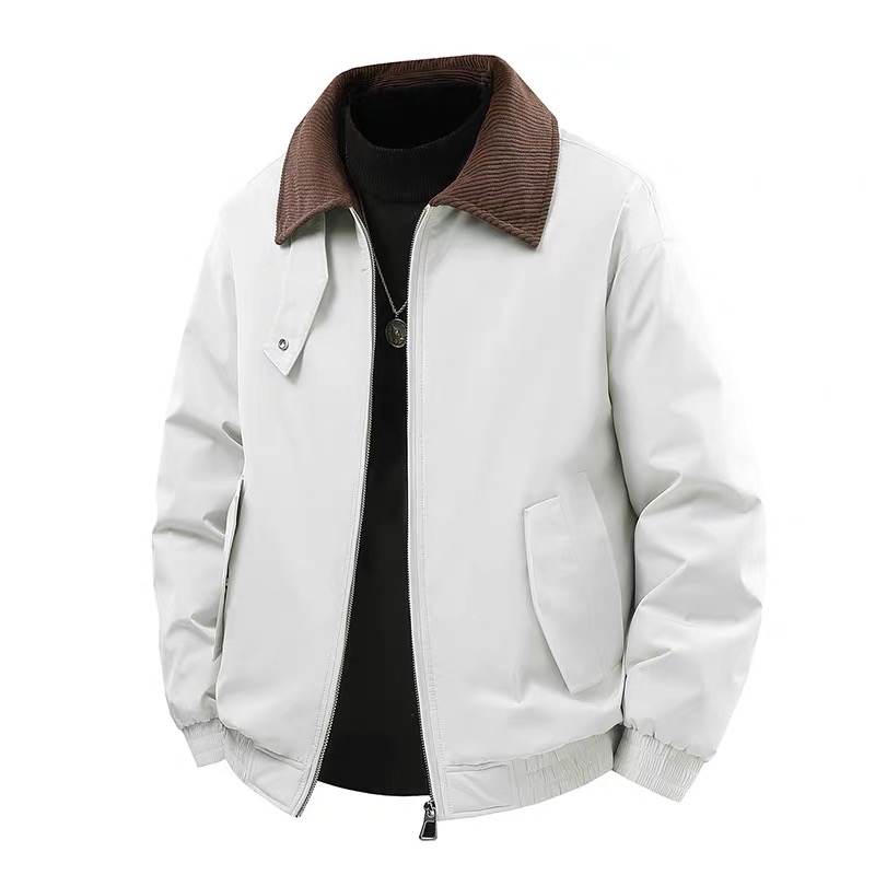 羊毛填充！冬季高克重男士时尚百搭高端防水老钱风夹克外套-2603