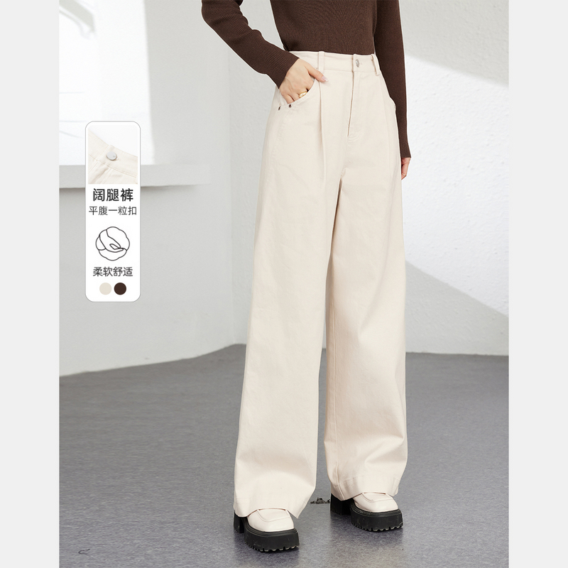 *梵希蔓时尚休闲通勤高腰宽松显瘦百搭阔腿裤M9021/A0932