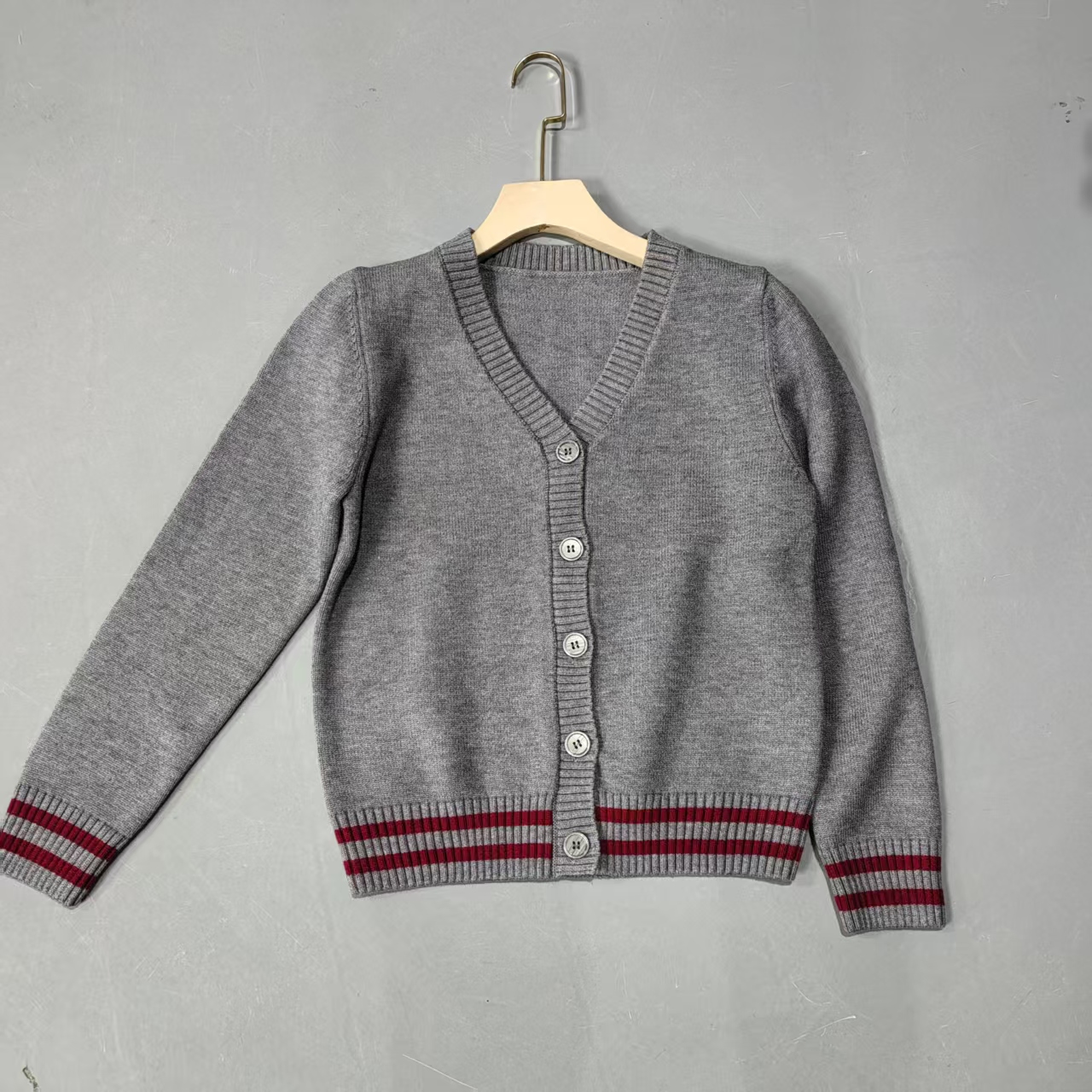 【南油玲姐】灰色开衫新款针织衫MY1015