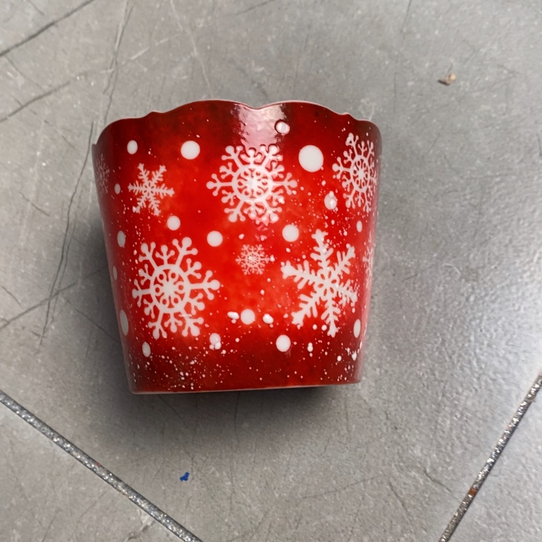 会透光的雪花圣诞杯