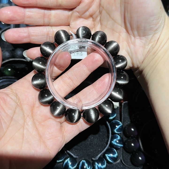 福***喜黑曜岩未镶嵌手链