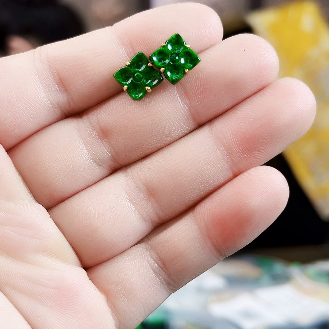 翡翠银S925镶嵌颈饰耳饰