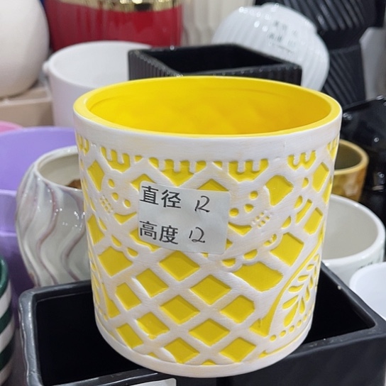 多肉绿植陶瓷花盆9.9包邮，有孔