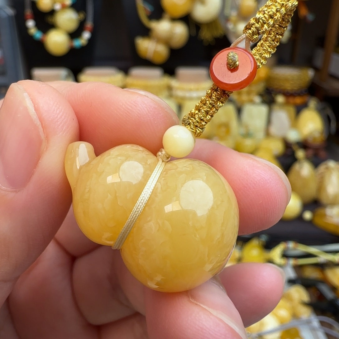 未镶嵌吊坠(不含链)蜜蜡天然俄料蜜蜡葫芦吊坠