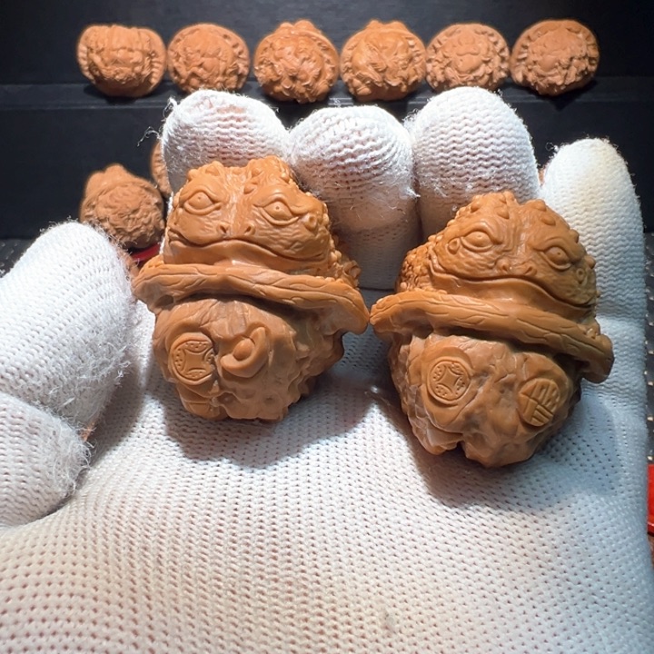 文玩核桃把件简**活金蟾纳财