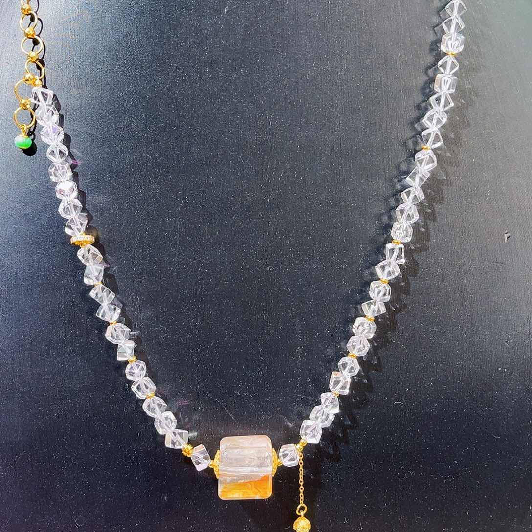 水晶颈饰未镶嵌天然