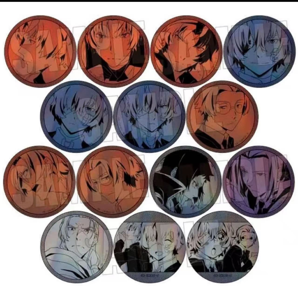 【文豪野犬】文豪野犬黑之时代单色铜闪吧唧盲盒默认代拆