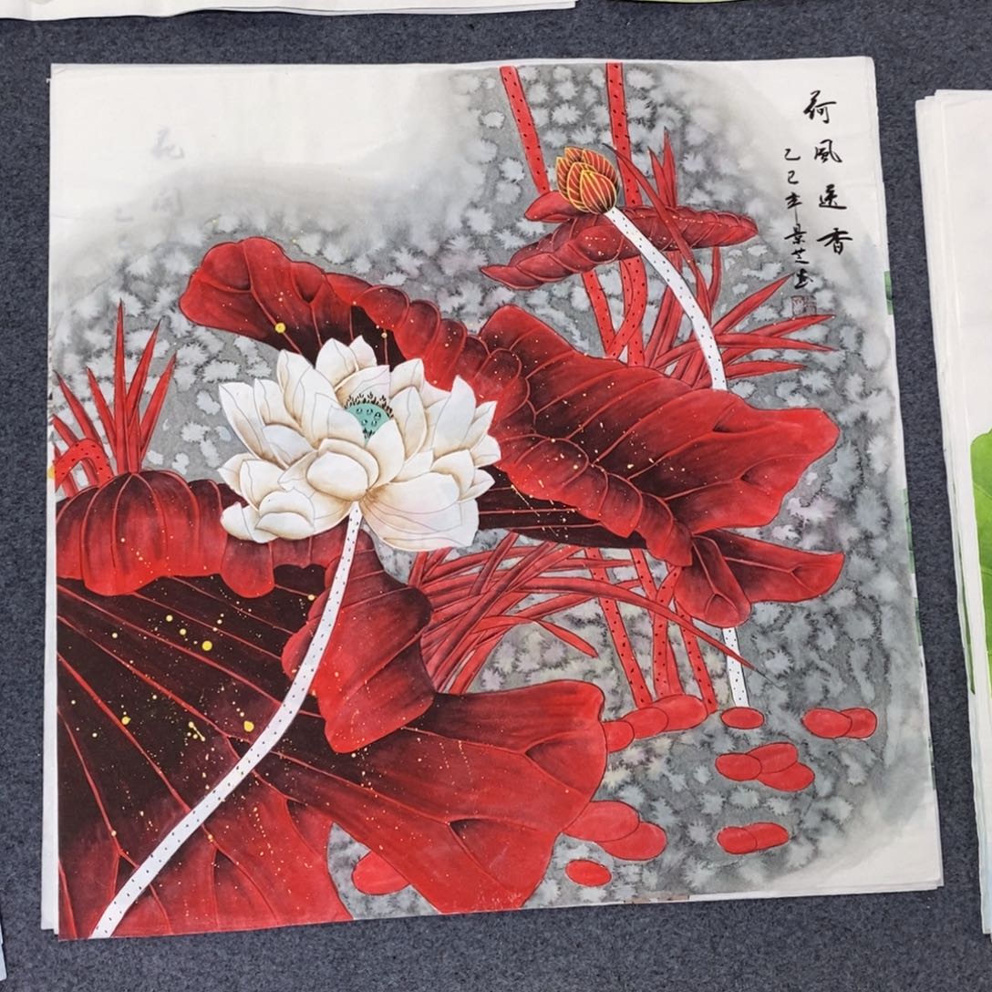 国画尺寸68✖️68工笔手绘斗方