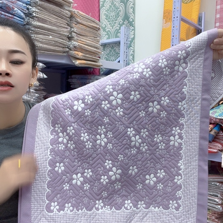 棉紫色雪花纯棉面料