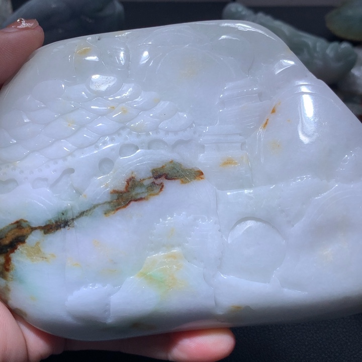 翡翠未镶嵌颈饰保真天然A货翡翠