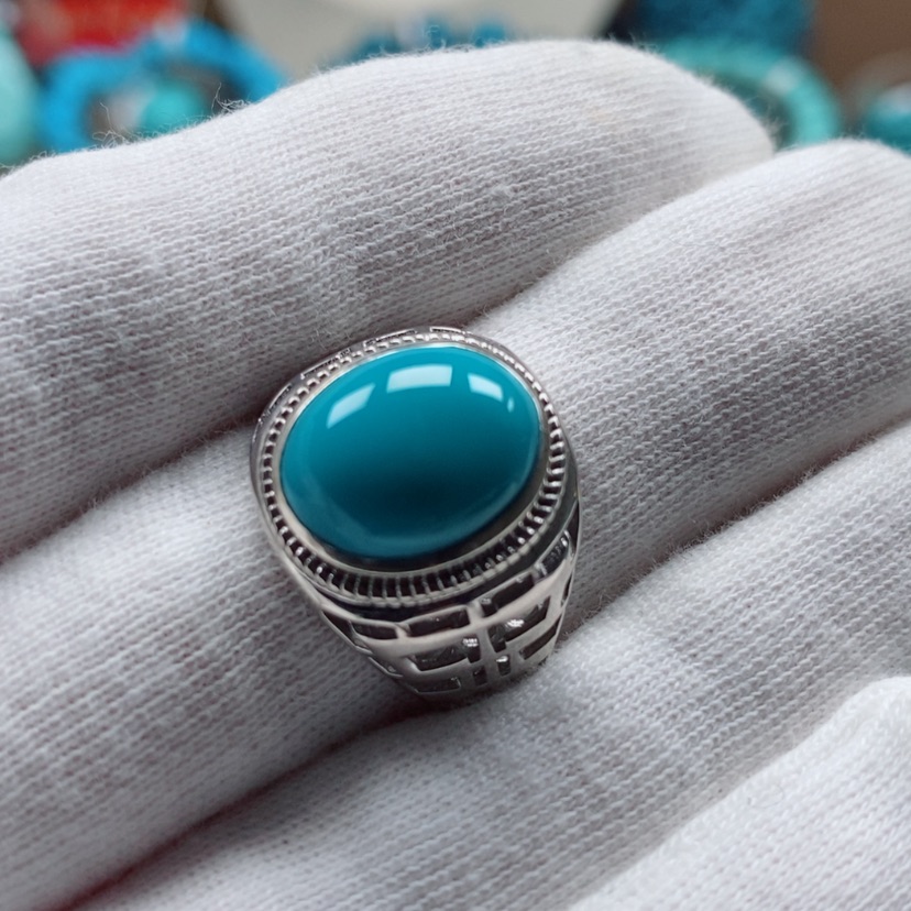 【闪购商品】绿松石绿松石银S925镶嵌云***轻