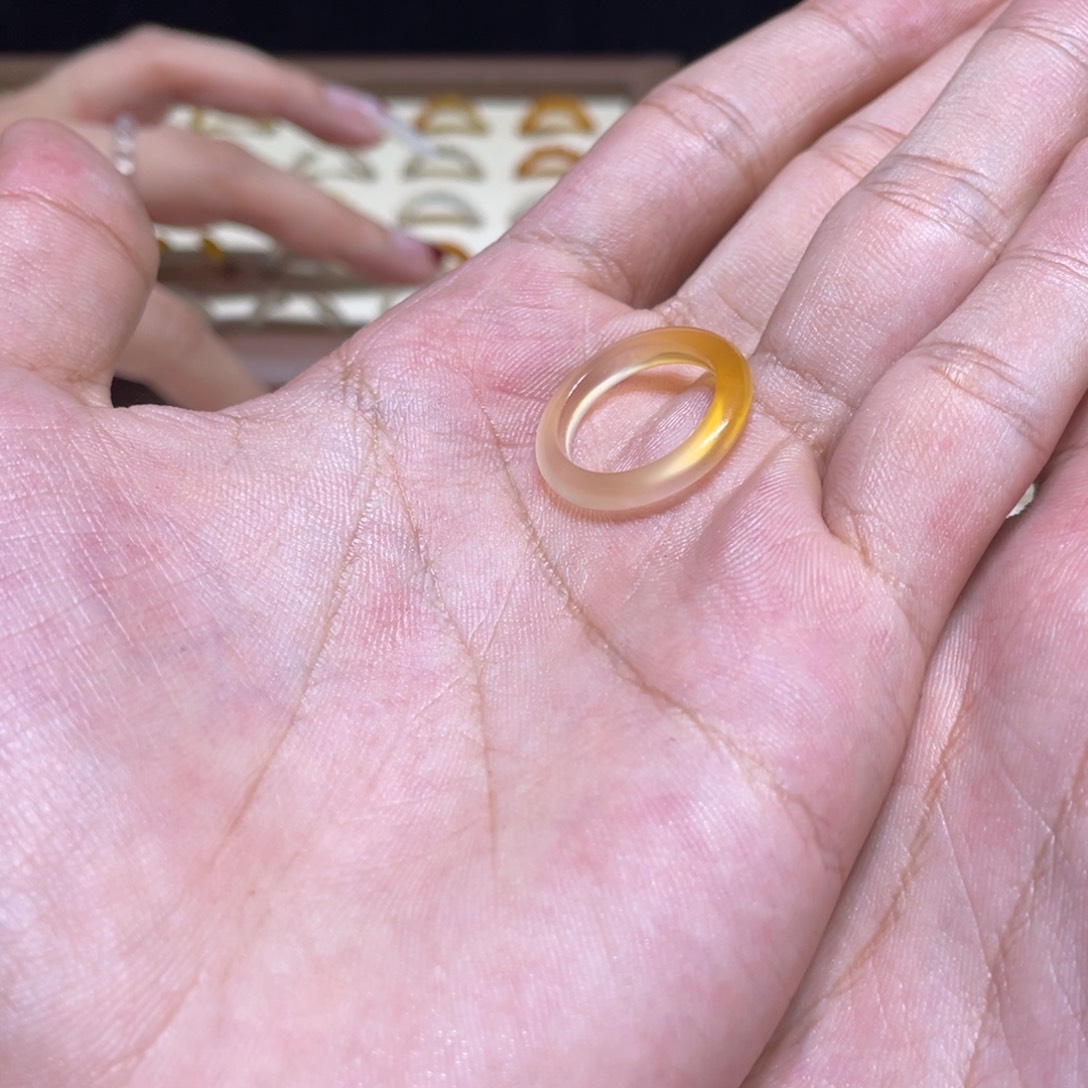 玛瑙/玉髓未镶嵌戒指17号港12