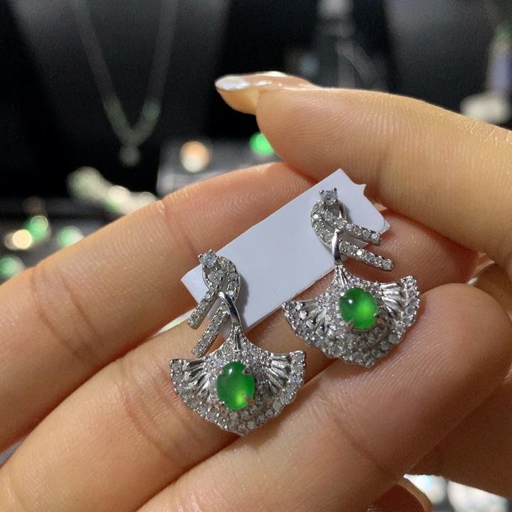 翡翠银S925镶嵌戒指