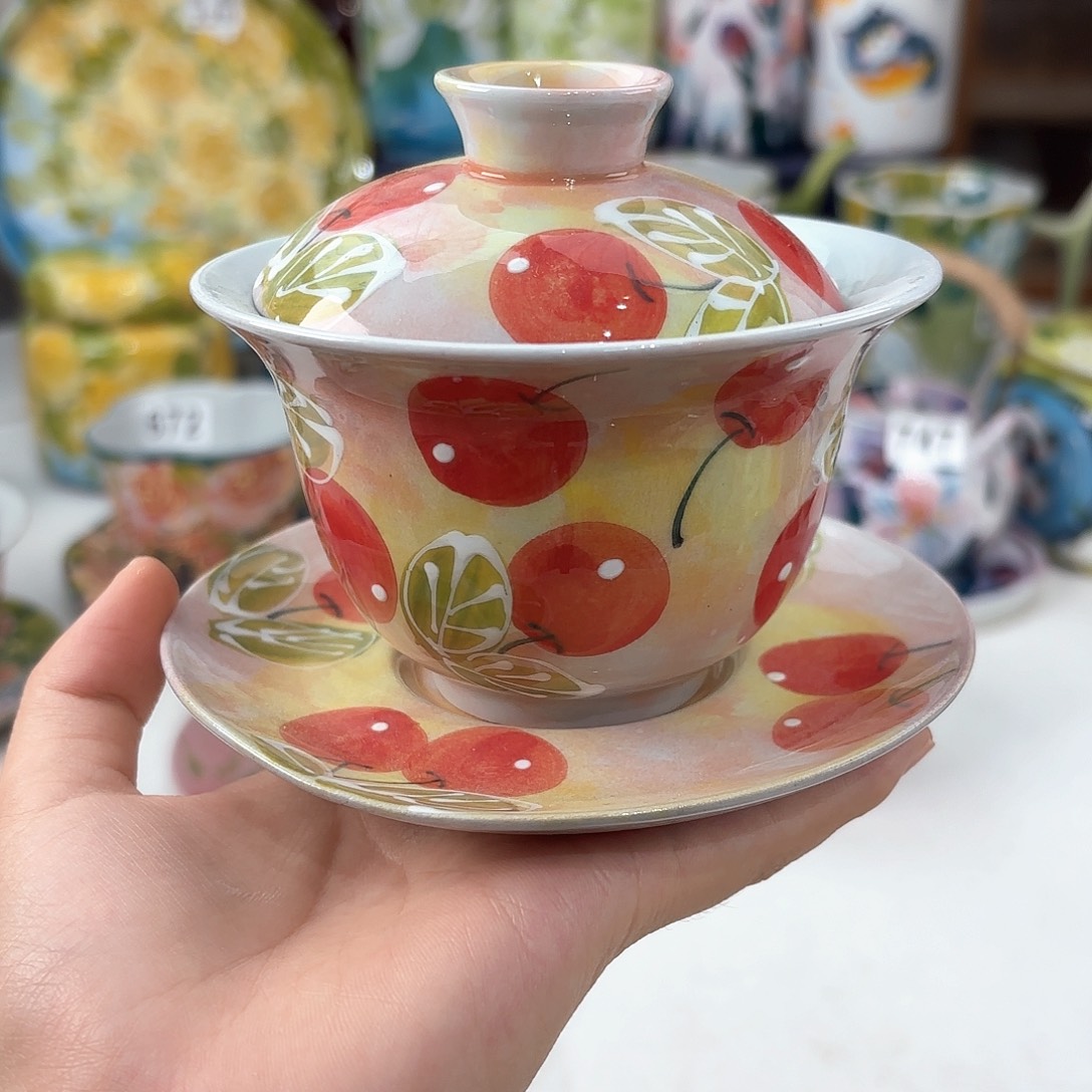 景德镇手绘高温釉下彩陶瓷茶具