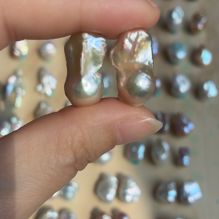 耳饰银S925镶嵌淡水珍珠