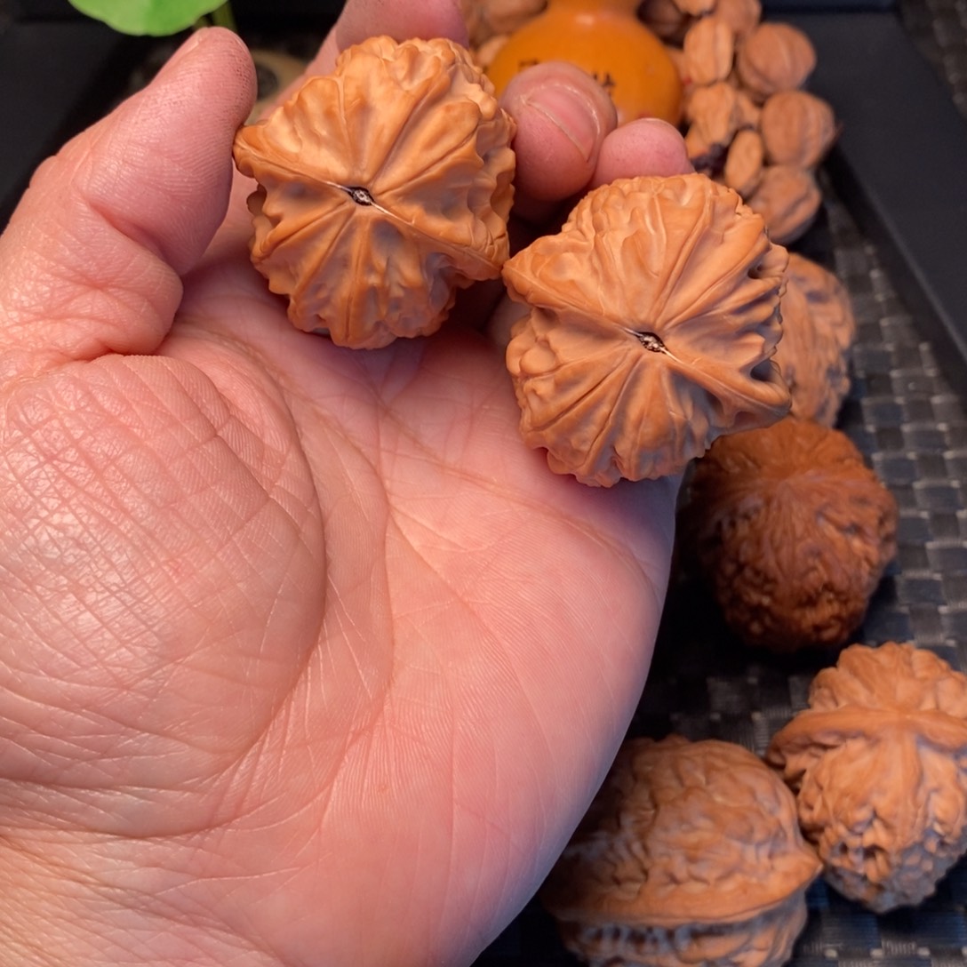 桃***南文玩核桃把件芭蕉扇