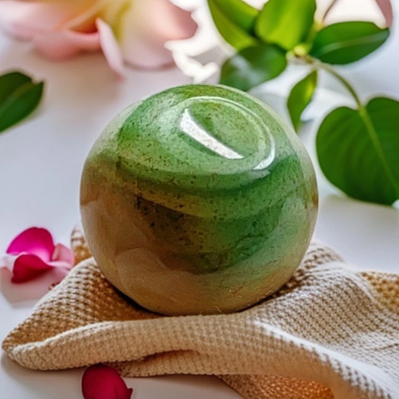 原矿高瓷水波纹绿松石圆珠