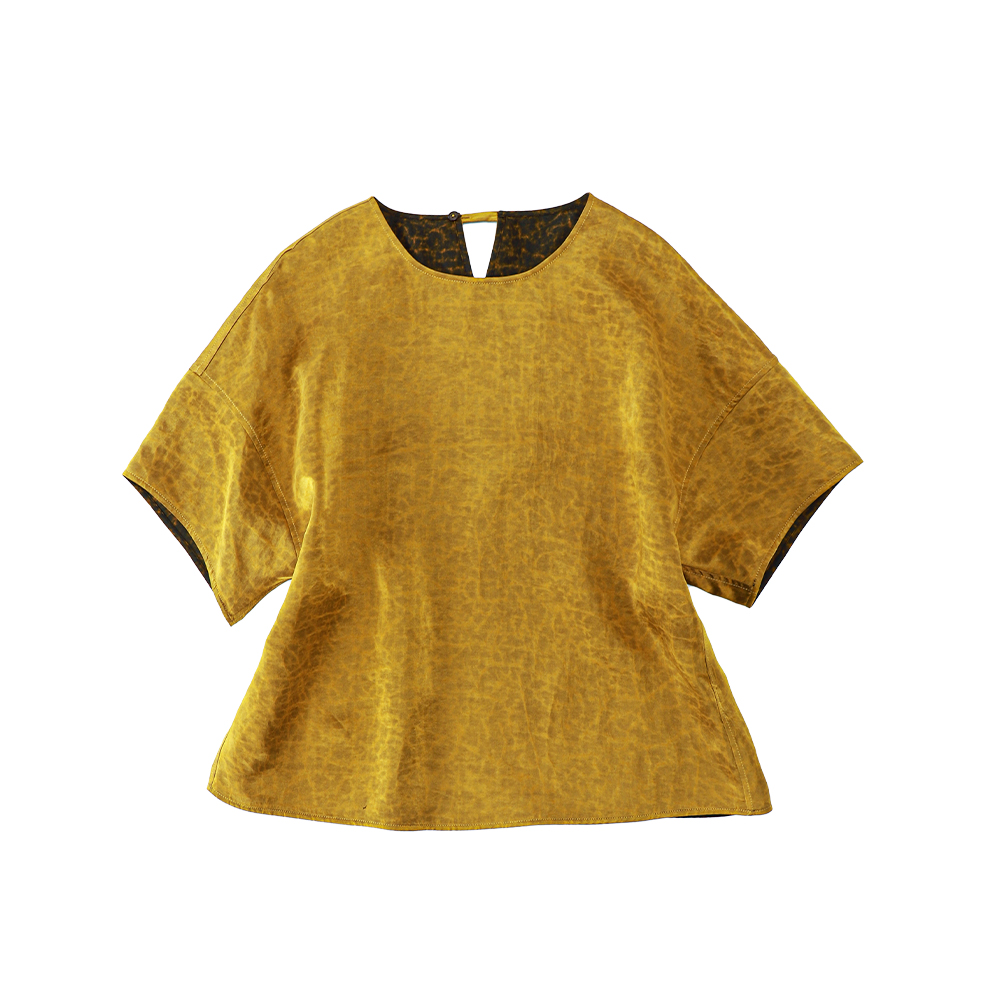 宛宛高定| 2025SS 品牌新款复古圆领时尚宽松显瘦短袖上衣526188