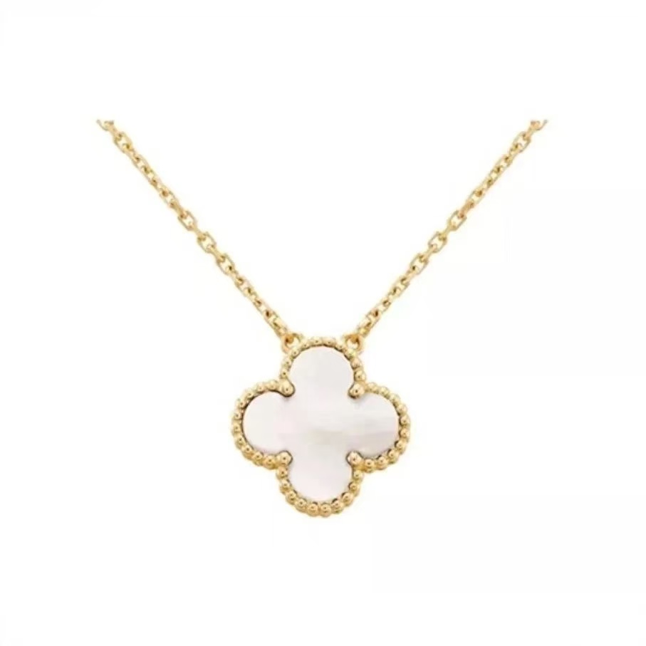 18K黄镶嵌白贝母15mm套链