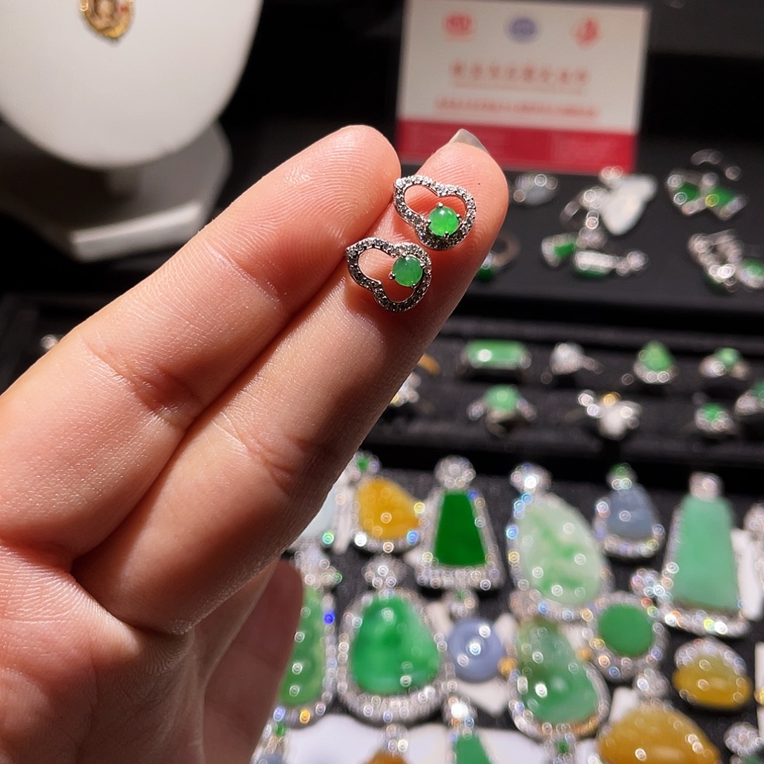 翡翠银S925镶嵌颈饰