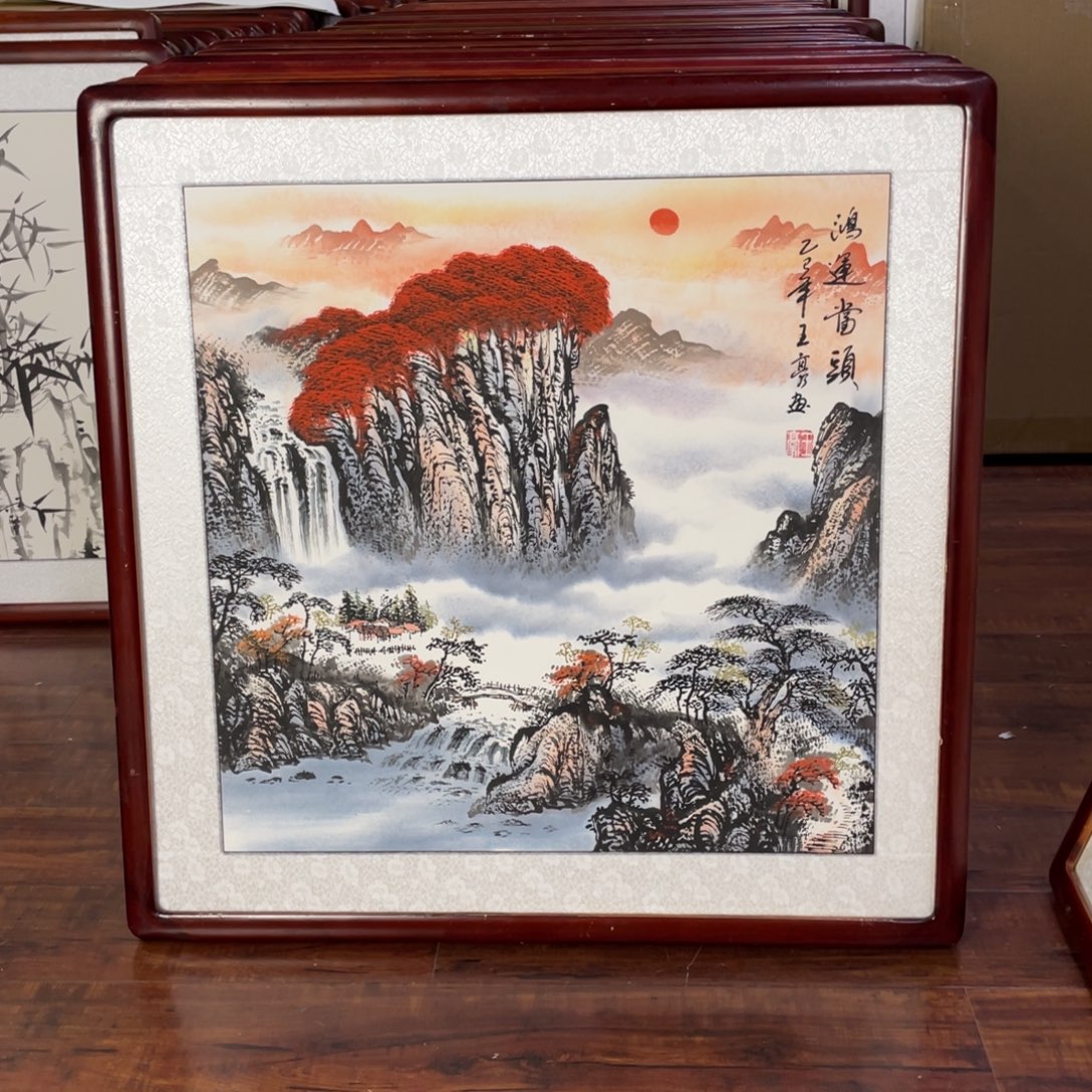 国画带框尺寸63*63厘米