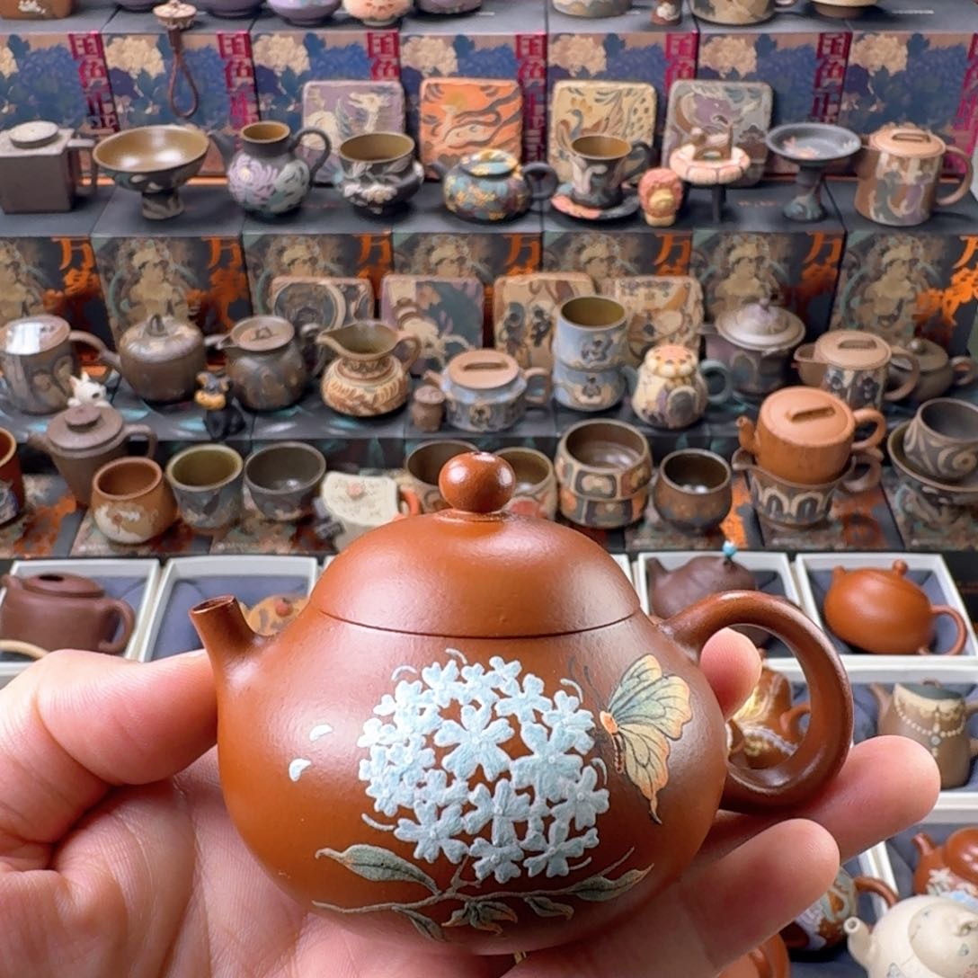 茶壶紫砂100ml原矿精工半手