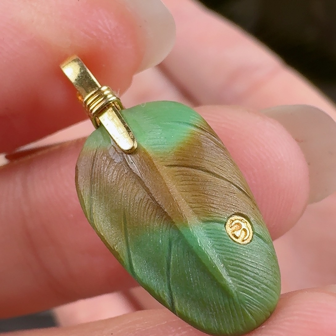 绿松石珠宝奇石18K金镶嵌