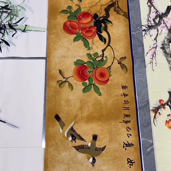 枕书斋画廊的直播间