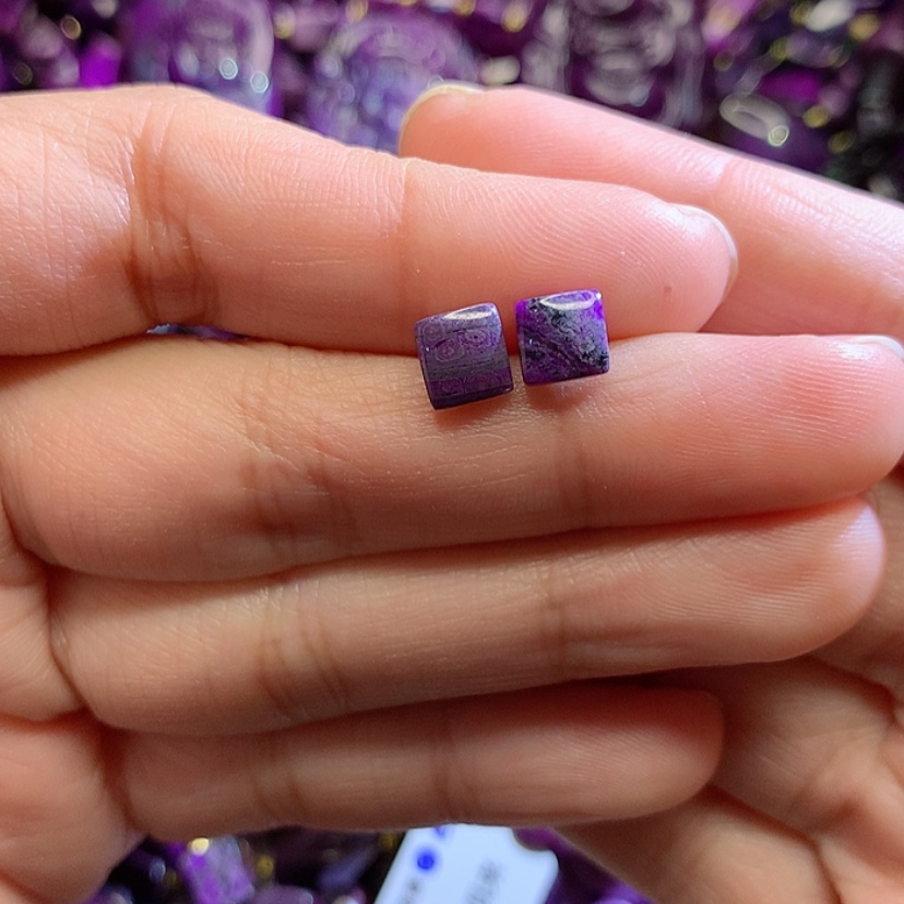 【闪购商品】苏纪石（舒俱来）耳钉银S925镶嵌