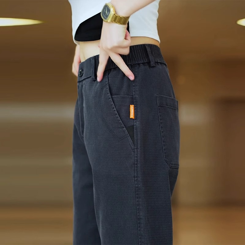 高端莱赛尔休闲裤男士2025新款夏季薄款男裤宽松直筒冰丝裤子男款