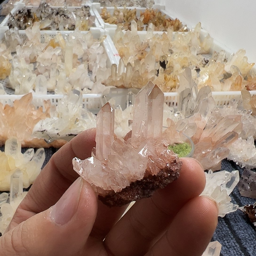 想***圆水晶珠宝半成品银S925镶嵌