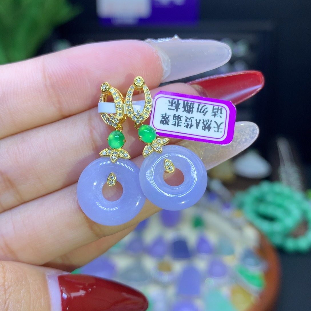 翡翠颈饰18K金镶嵌天然